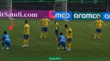 جلس وسطهم.. شاهد علي البليهي يحاول استفزاز رونالدو بعد تسجيل الهلال الهدف الأول